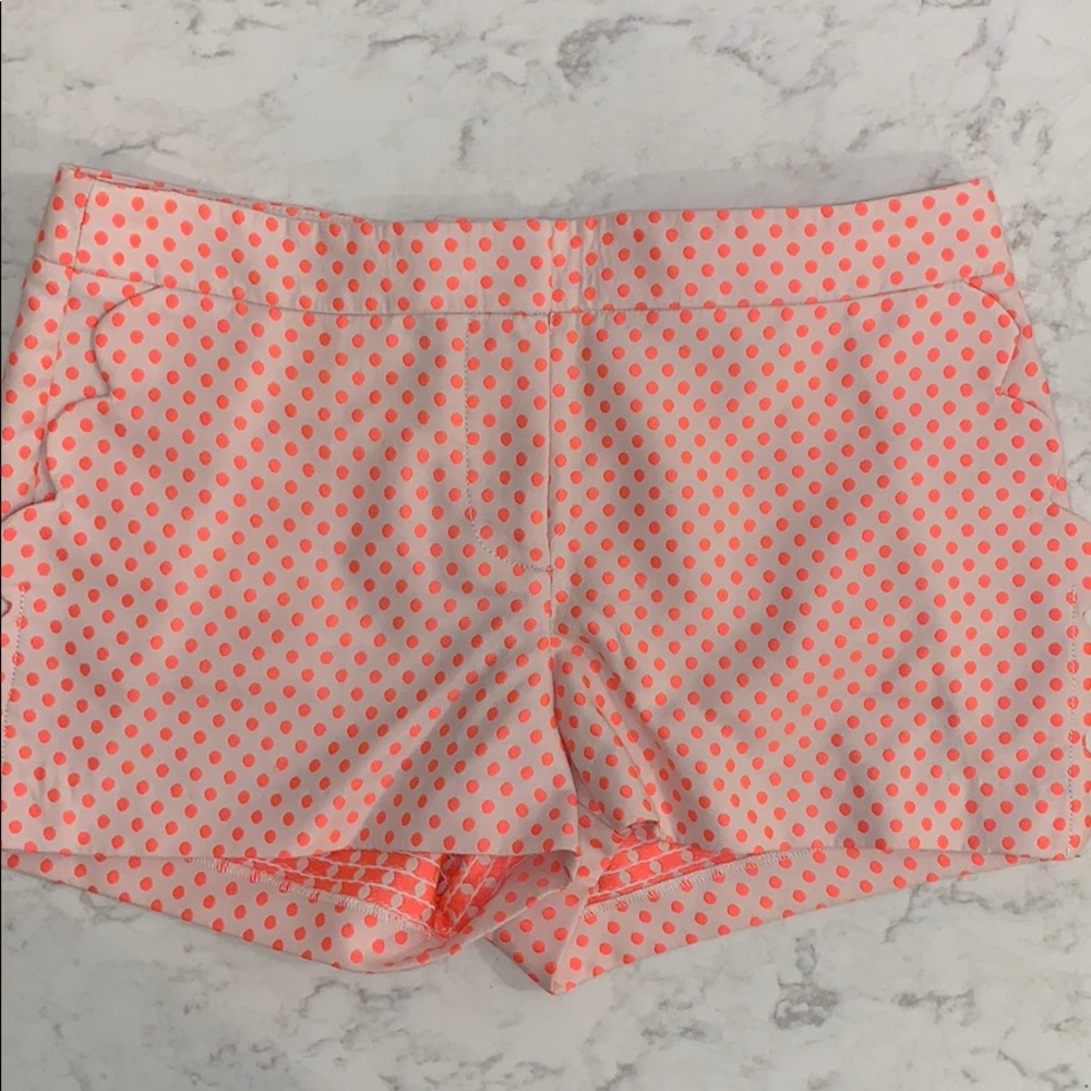 J. Crew pink polka dot shorts EUC like new size 6